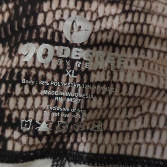 90 Degree by Reflex Workout Snakeskin Leggings Size XL - Picture 7 of 7
